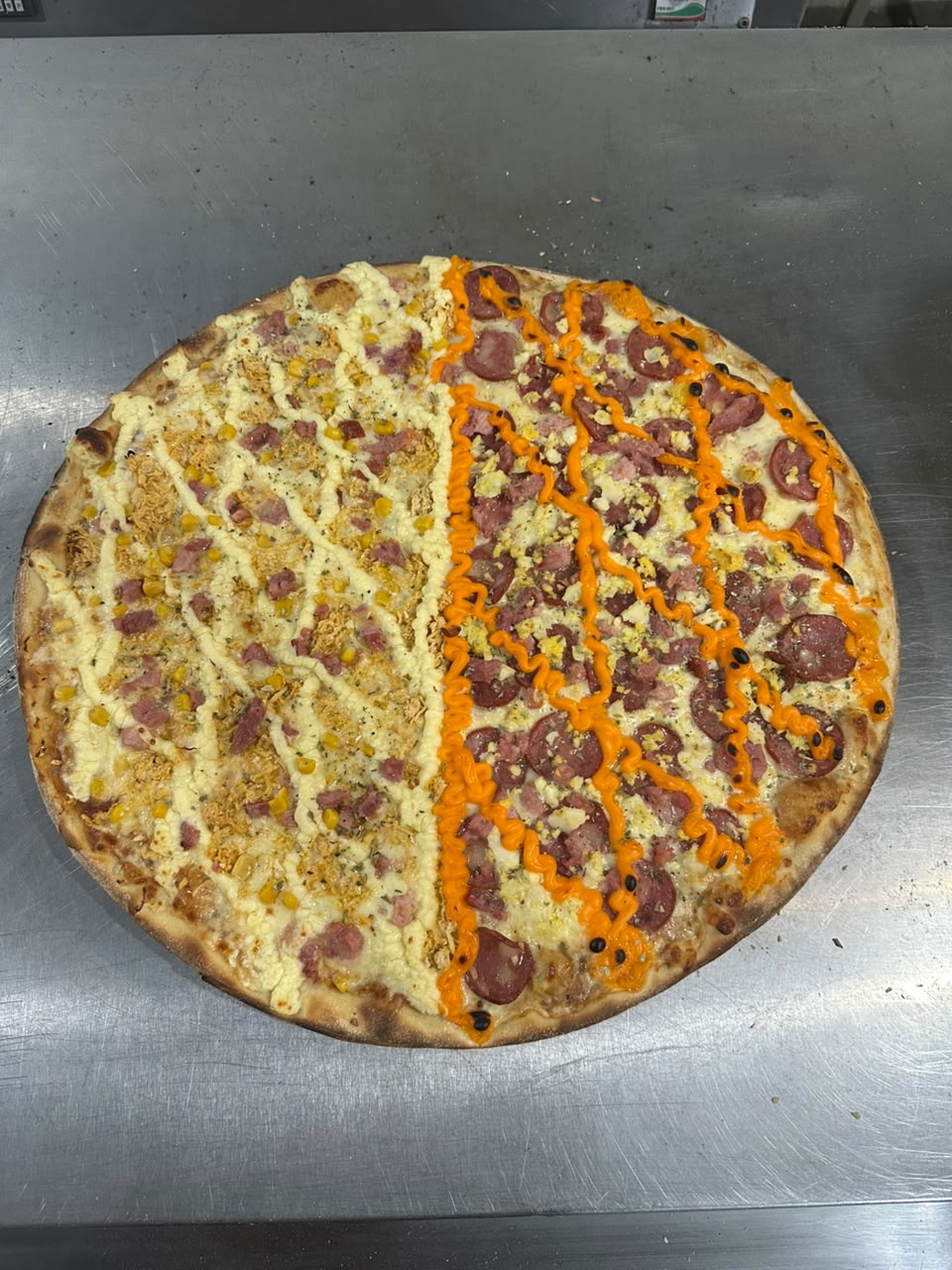 Pizza artesanal antes